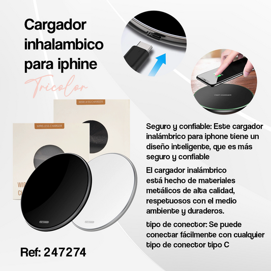 CARGADOR INHALAMBRICO PARA IPHONE